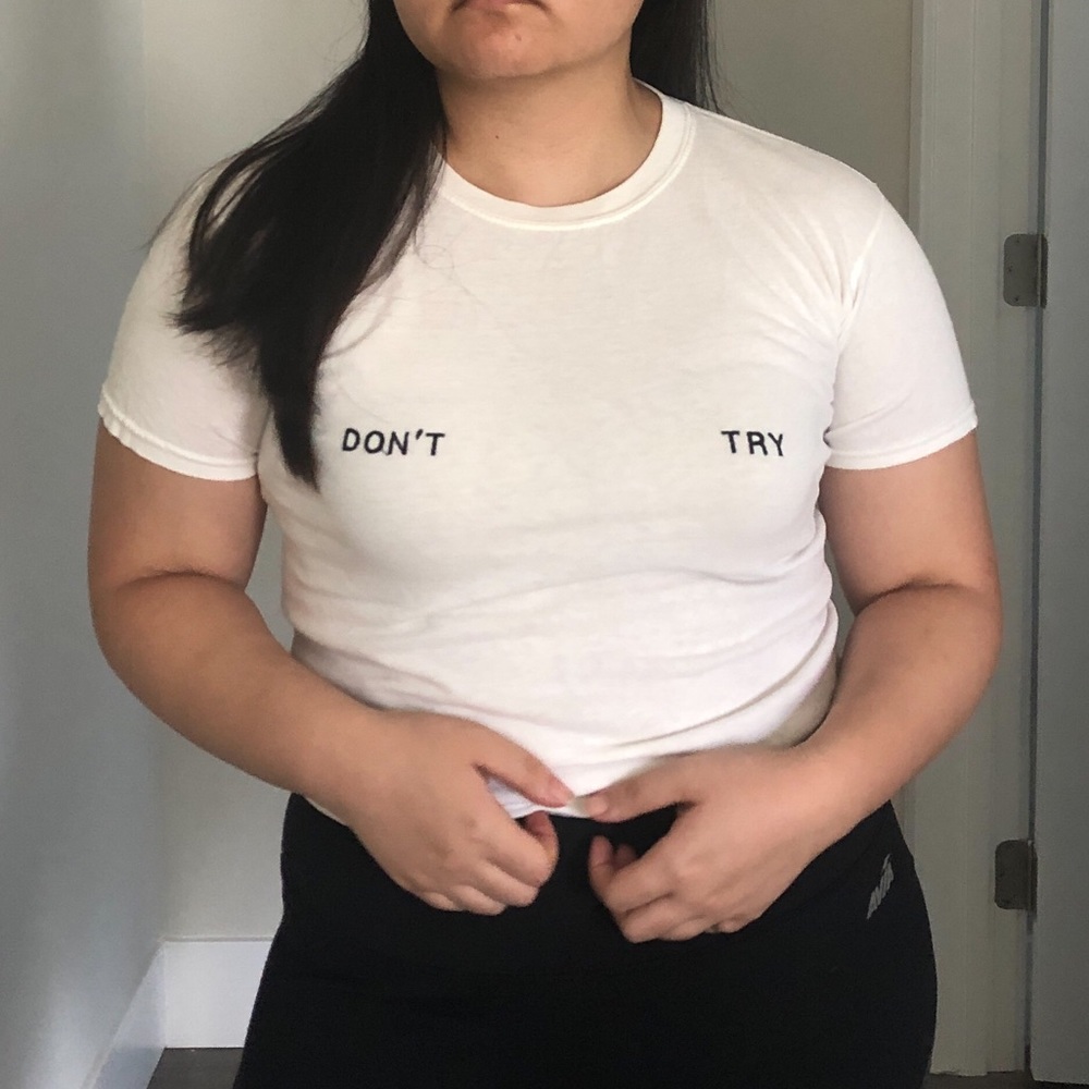 Brandy Melville J Galt Don’t Try Embroidered Top